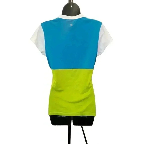 EP SPORT Green and Blue 1/4 Zip Colorblock Shirt - size Medium - Picture 2 of 4